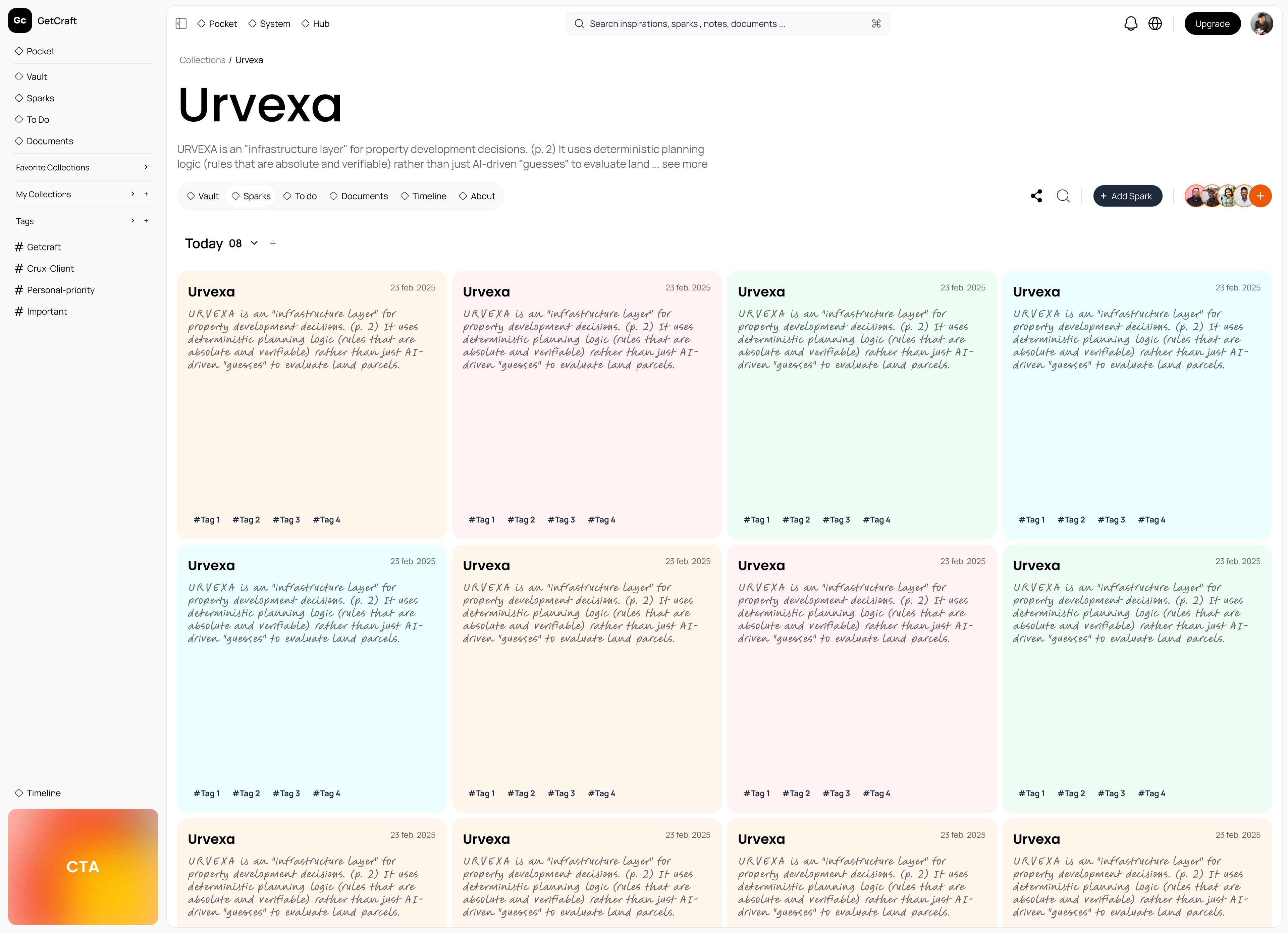 Capture quick sparks of ideas